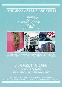 Invitation Apéritif 7 avril 2016 - 18h30 Gazette Café
